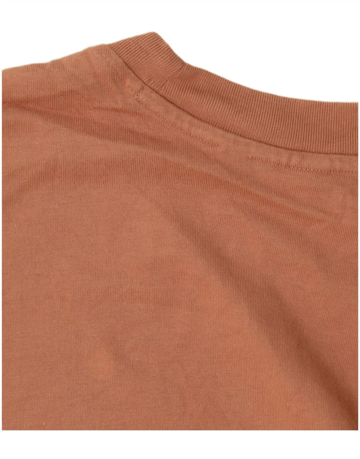 Adidas Mens Camiseta Top Médio Algodão Marrom