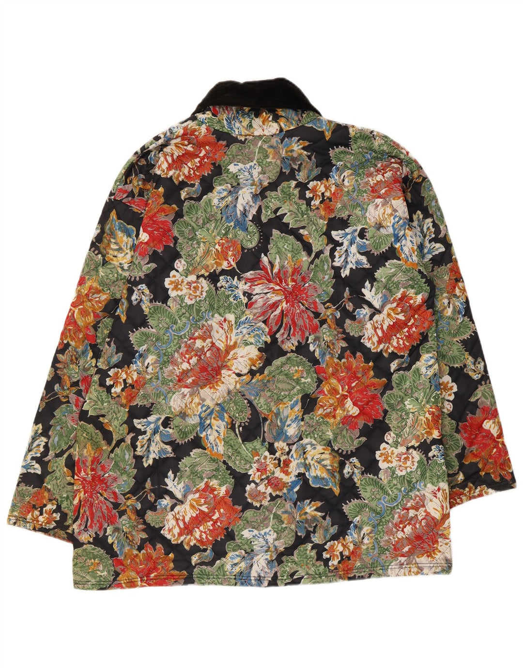 Jaqueta acolchoada feminina Damart EU 46/48 XL poliéster floral multicolorido