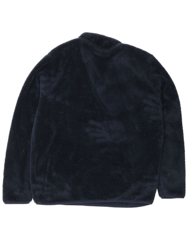Mountain Warehouse Mens Zip Neck Fleece Jumper Grande Poliéster Azul Marinho
