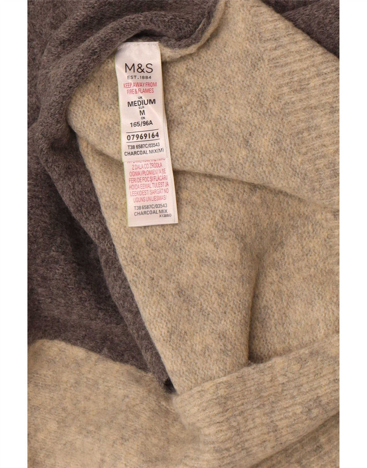 Suéter feminino Marks & Spencer com gola tartaruga Reino Unido 14 cinza médio