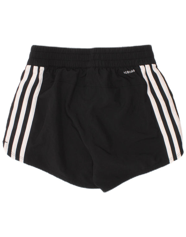 Shorts esportivos Adidas Aeroready para meninas 11-12 anos preto poliéster