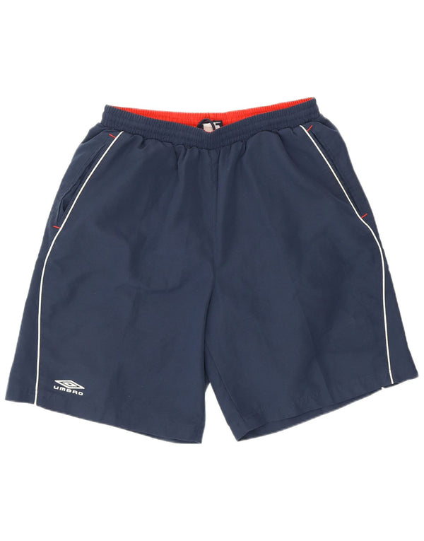 Shorts esportivos masculinos Umbro grandes poliéster azul marinho