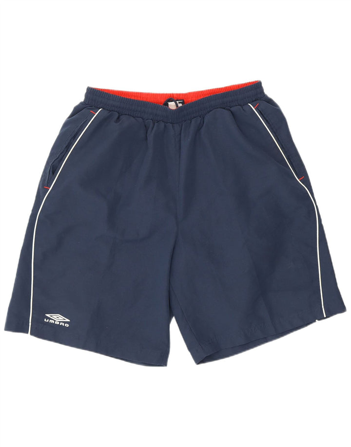 Shorts esportivos masculinos Umbro grandes poliéster azul marinho