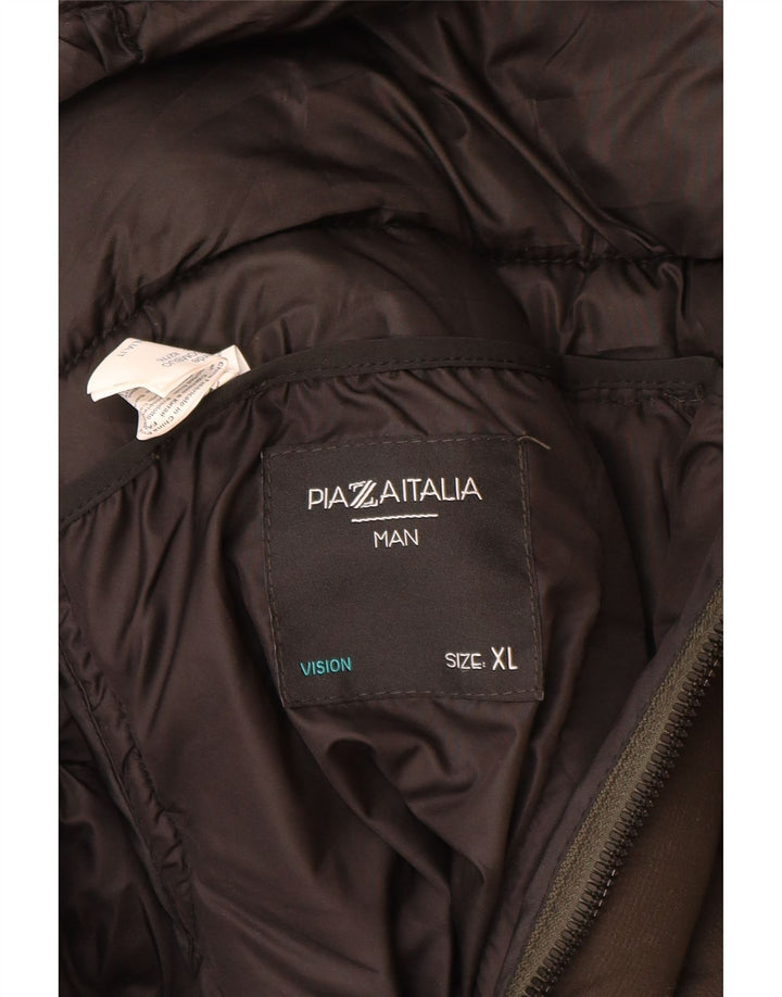 Jaqueta acolchoada masculina PIAZZA ITALIA UK 42 XL cinza nylon