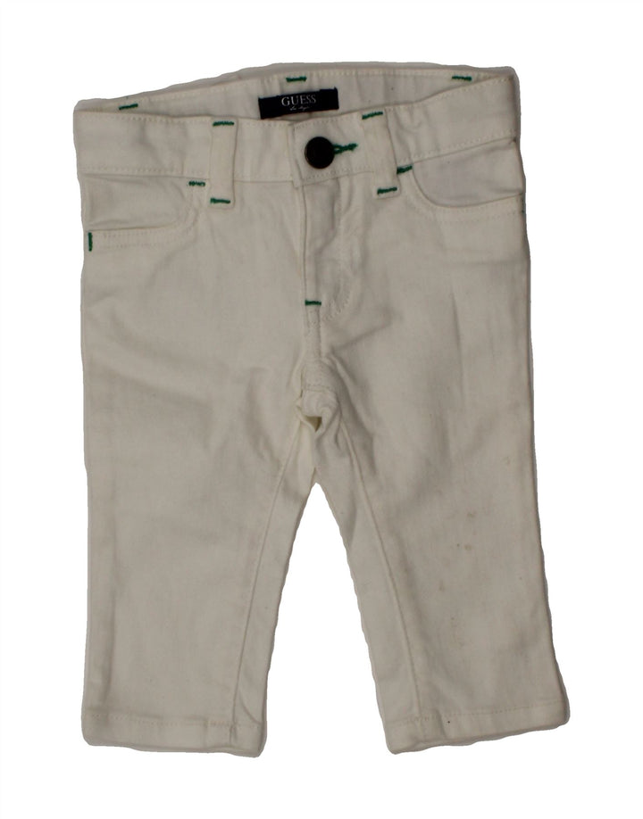GUESS Baby Boys Straight Jeans 3-6 Months W18 L8 White Cotton Vintage Guess and Second-Hand Guess from Messina Hembry 