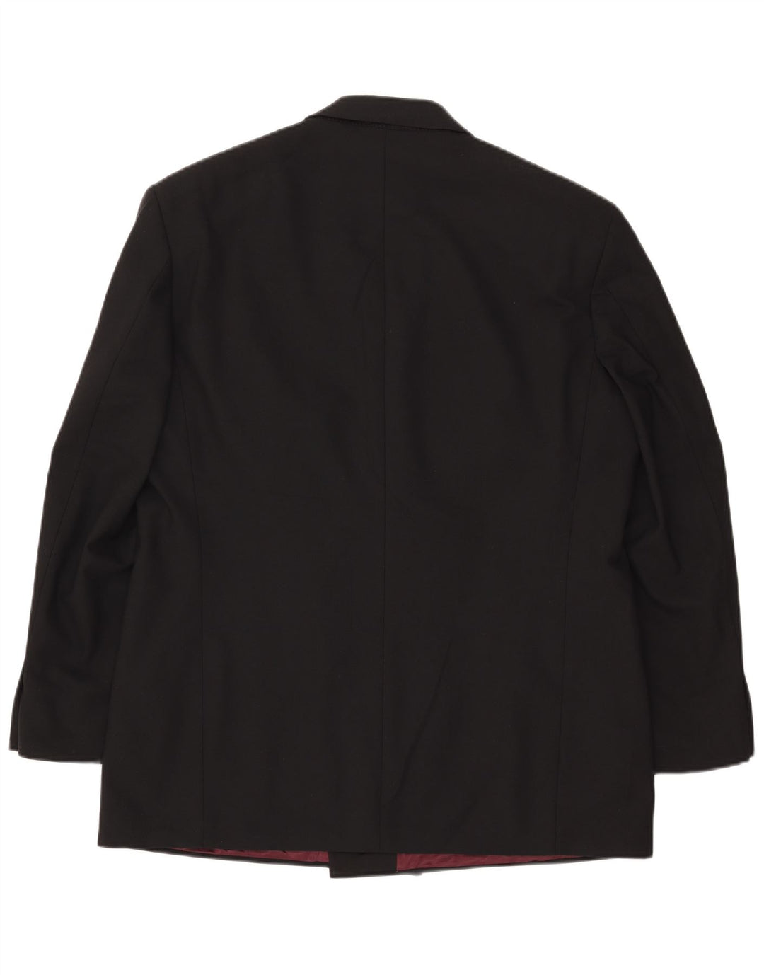 Jaqueta blazer masculina Marks & Spencer com peito duplo Reino Unido 44 XL preto poliéster