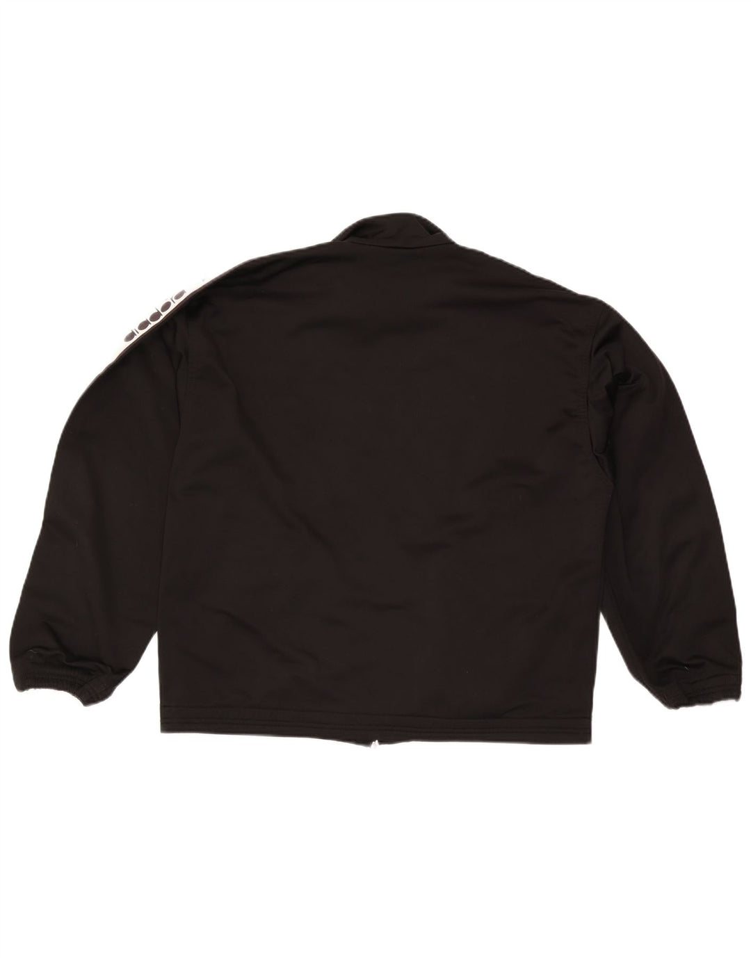 Diadora Mens Graphic Tracksuit Top Jacket UK 38 Medium Black Colourblock