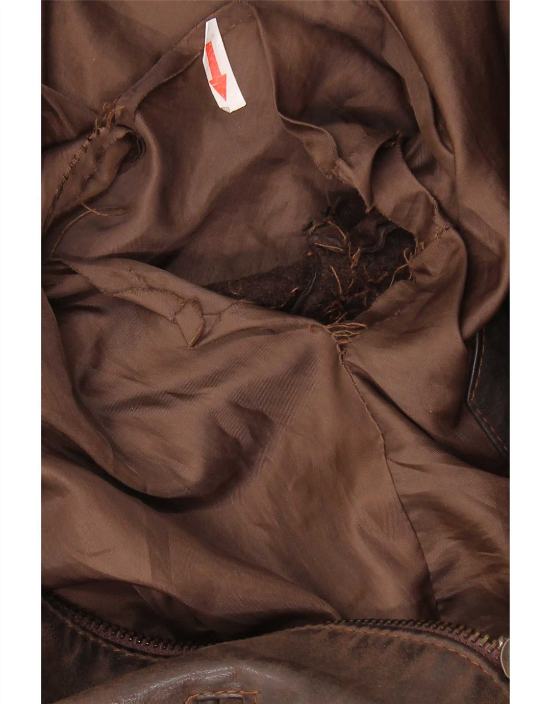 Jaqueta de couro masculina vintage UK 36 pequena marrom