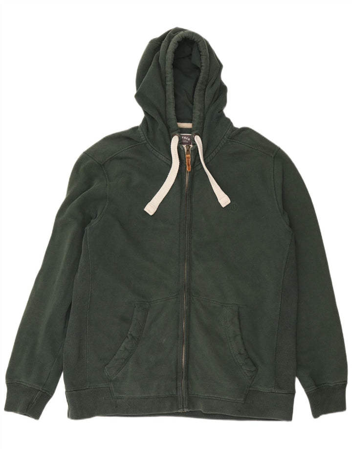 Suéter masculino com capuz e zíper FAT FACE 2XL algodão verde