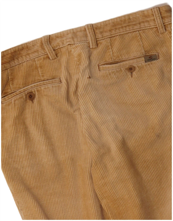 Calça masculina de veludo reto Camel Active W36 L32 algodão bege
