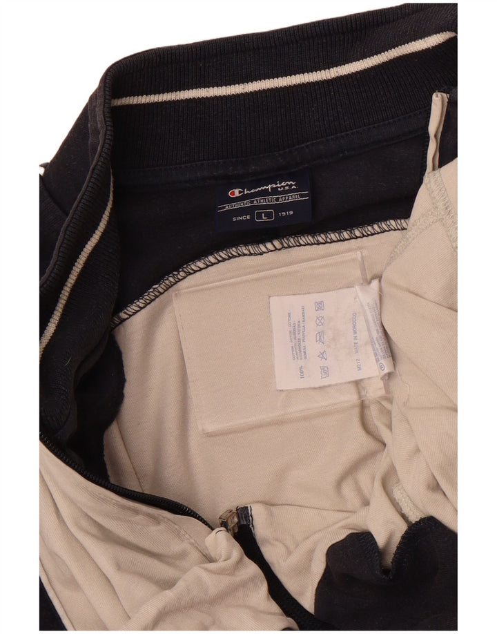 Jaqueta masculina Champion de agasalho grande de algodão colorido branco