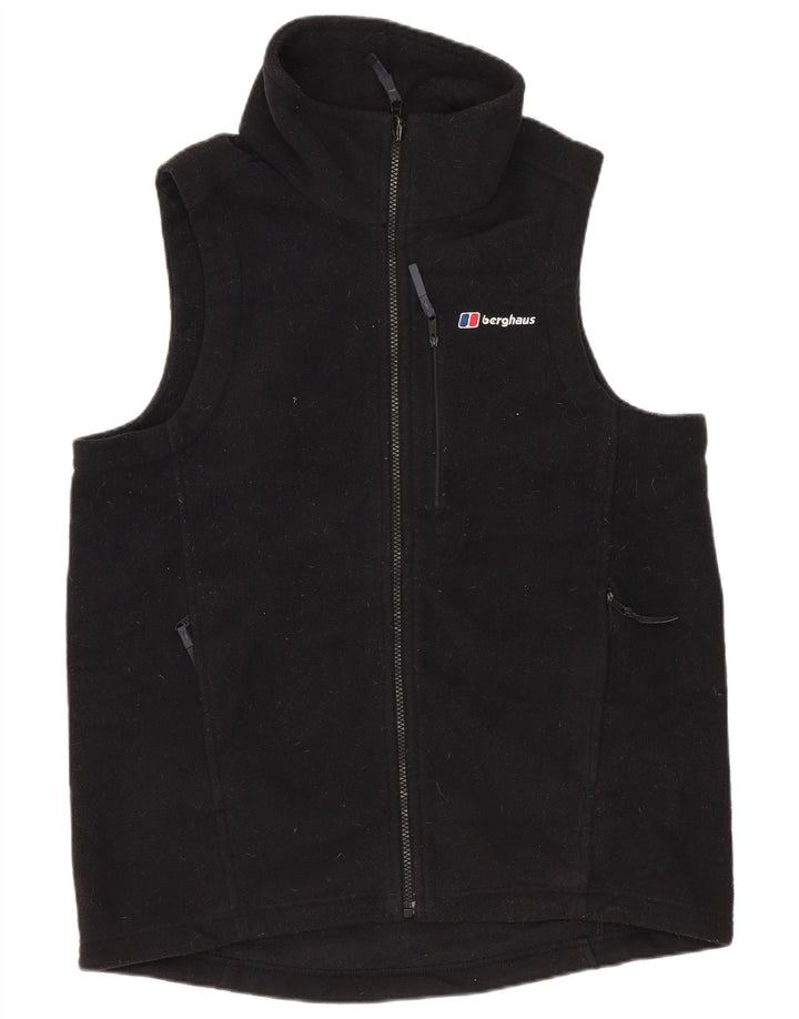BERGHAUS Mens Fleece Gilet UK 36 Pequeno Poliéster Preto