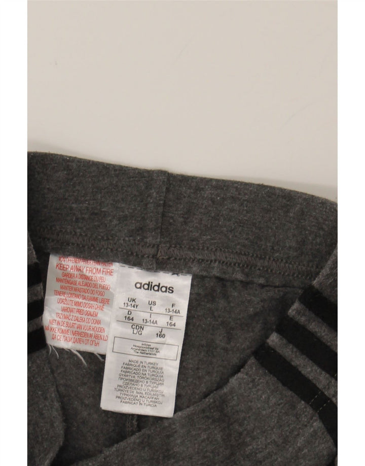 ADIDAS Girls Leggings 13-14 Years  Grey Cotton Vintage Adidas and Second-Hand Adidas from Messina Hembry 