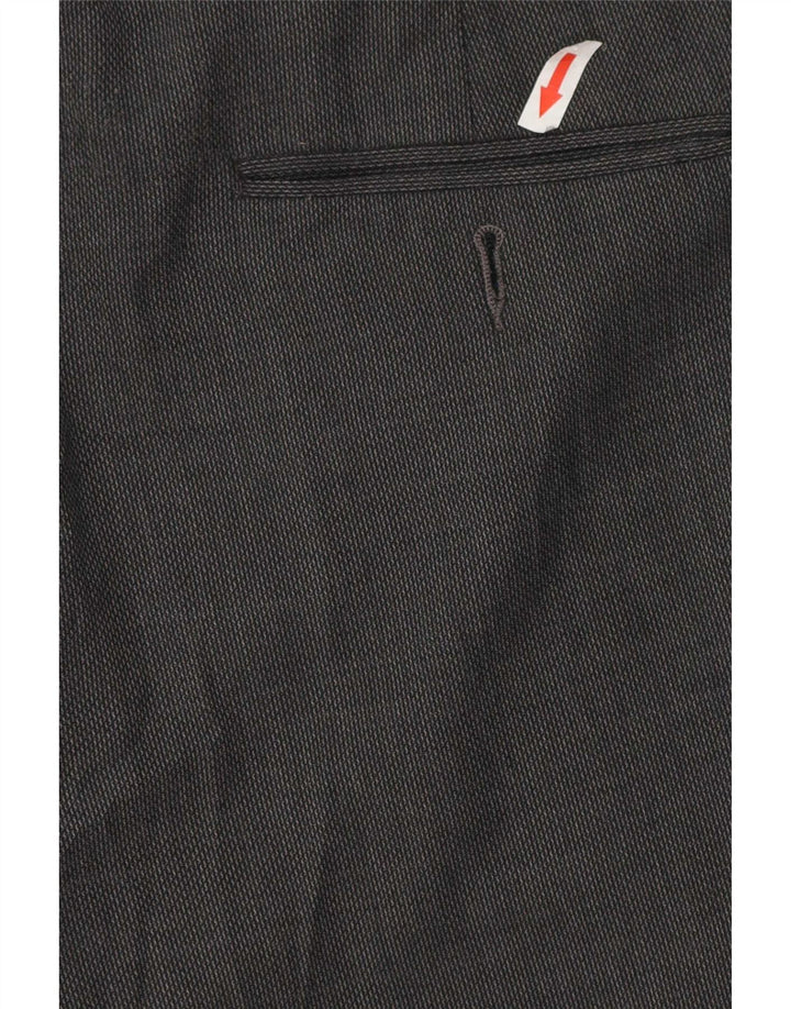 Calça casual masculina Marks & Spencer de ajuste regular W42 L29 poliéster cinza