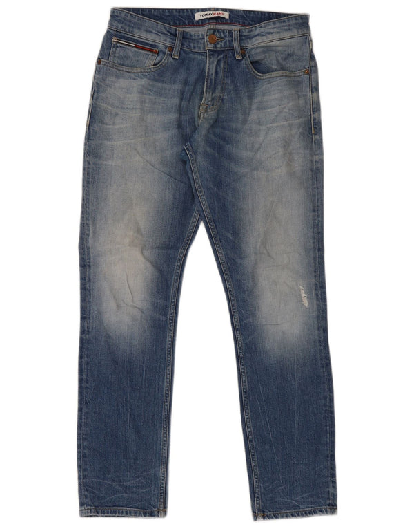 Tommy Hilfiger Masculino Scanton Slim Jeans W30 L30 Azul Algodão
