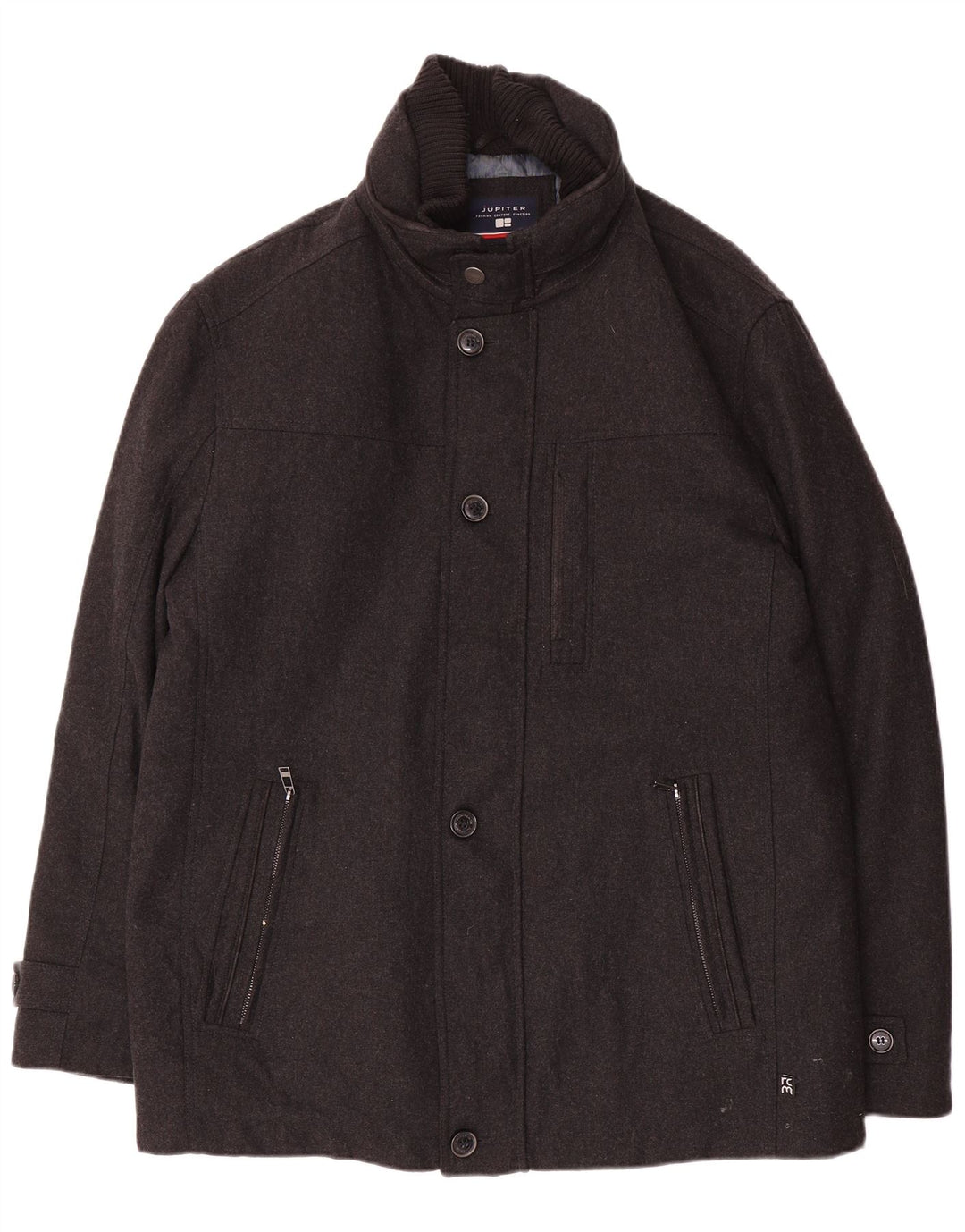 Sobretudo masculino Jupiter UK 42 XL lã cinza