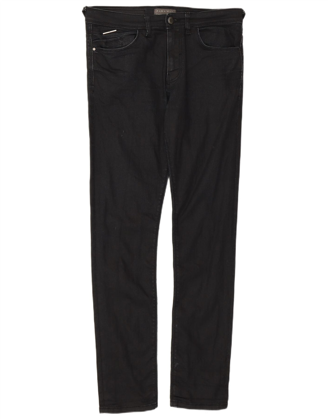 ZARA Jeans Skinny Masculino EU 40 Médio W31 L30 Algodão Preto