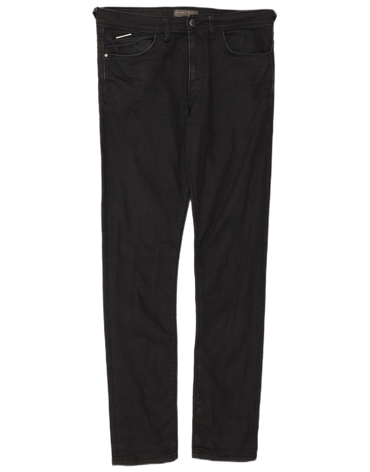 ZARA Jeans Skinny Masculino EU 40 Médio W31 L30 Algodão Preto