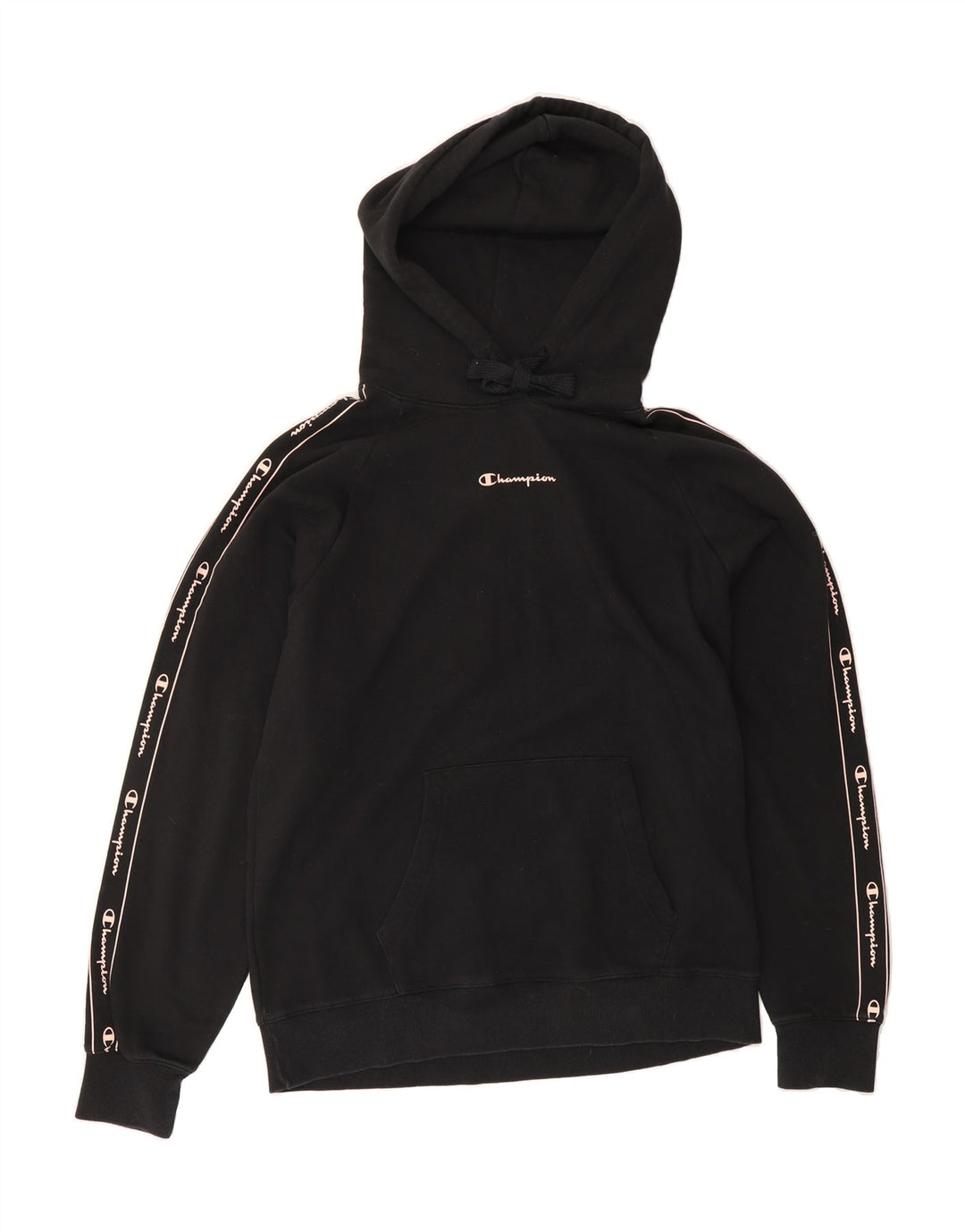 CHAMPION Womens Graphic Hoodie Jumper UK 20 2XL Black Cotton Vintage Champion and Second-Hand Champion from Messina Hembry 