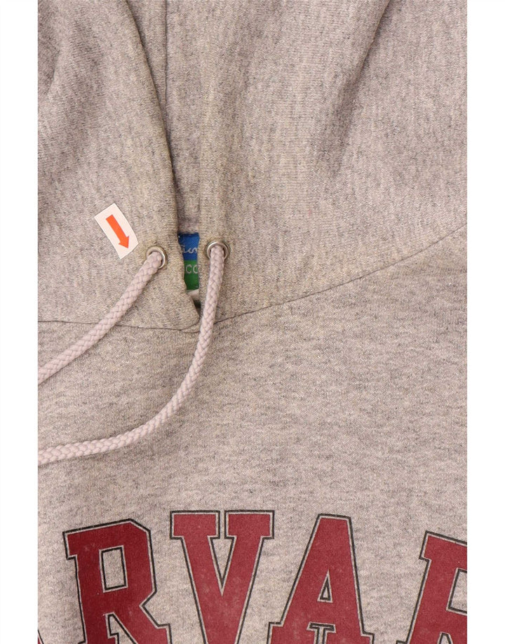 Champion masculino Harvard Graphic Regular Fit moletom com capuz cinza médio