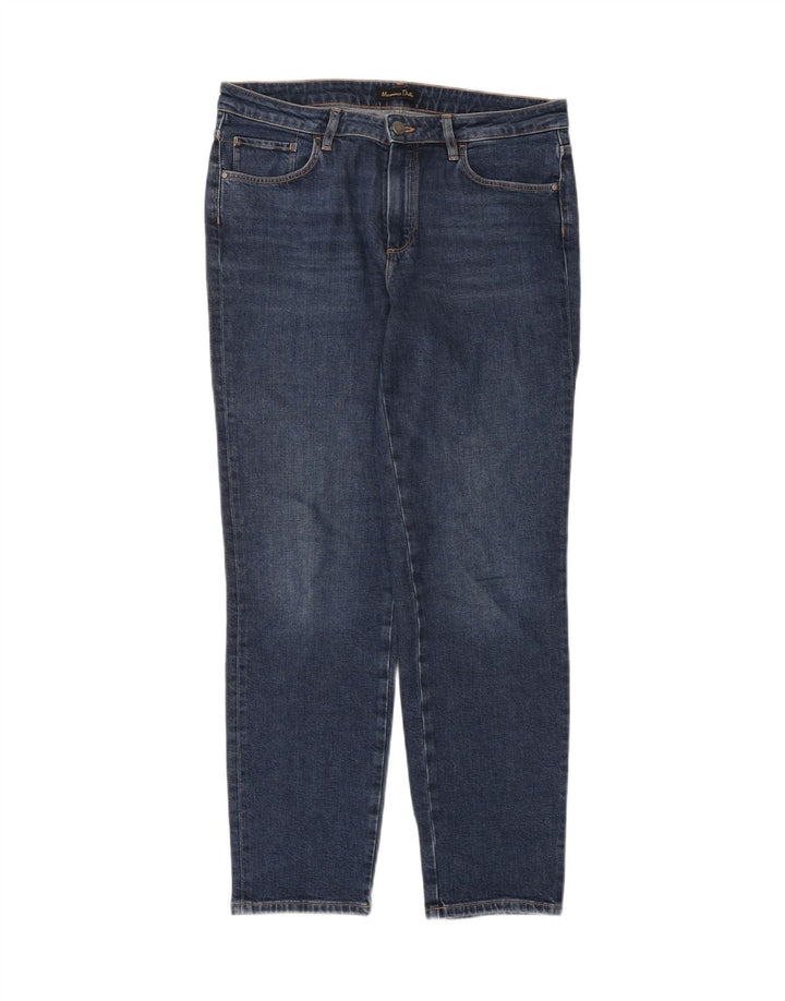 Jeans Slim Feminino Massimo Dutti EU 40 Médio W30 L30 Azul Algodão