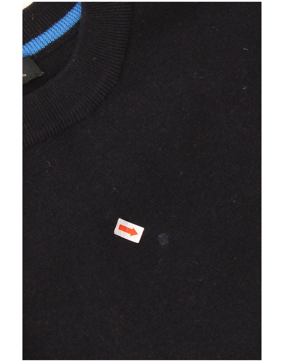 Suéter feminino Jaeger com gola redonda e gola redonda Reino Unido 16 grande lã preta