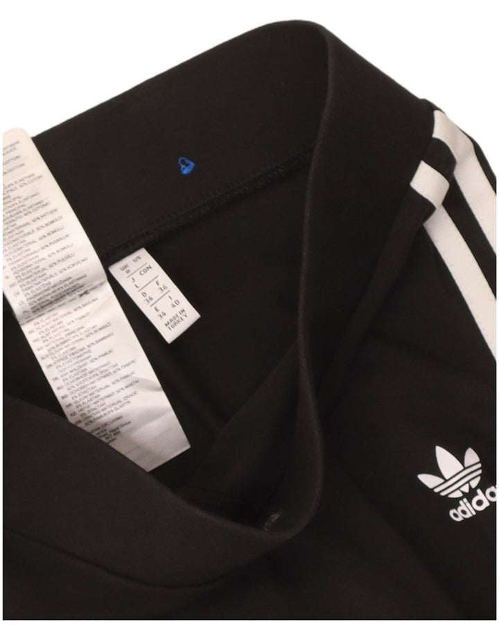 Leggings Adidas Femininas UK 8 Pequenas Algodão Preto