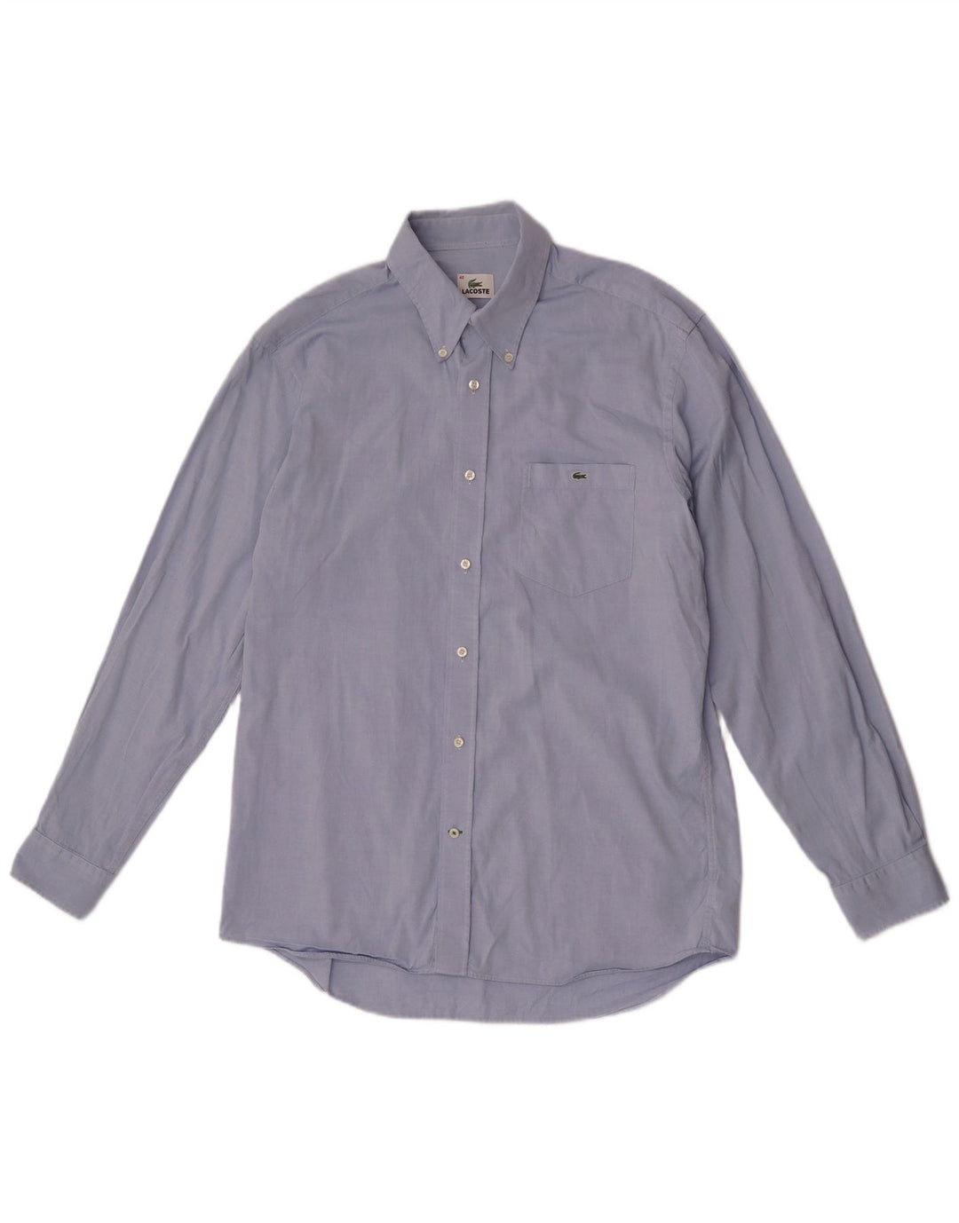 Camisa masculina Lacoste tamanho 40 algodão azul médio