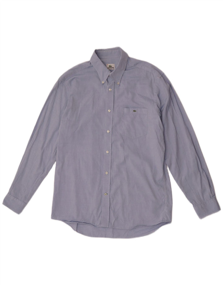 Camisa masculina Lacoste tamanho 40 algodão azul médio