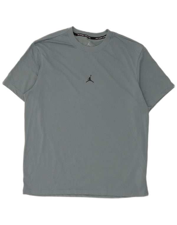 Camiseta masculina Jordan Dri Fit Top cinza médio algodão