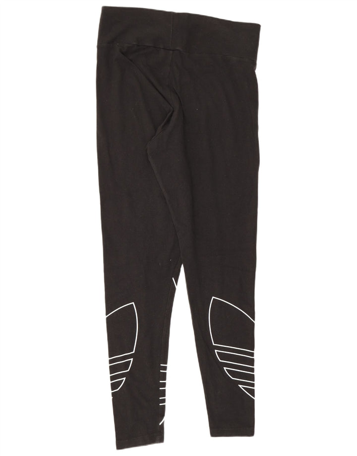 Leggings Adidas Femininas Gráficas UK 16 Grande Algodão Preto