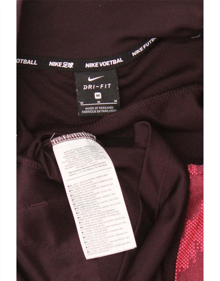Nike Mens Dri Fit Tracksuit Top Jaqueta Médio Marrom Poliéster Geométrico