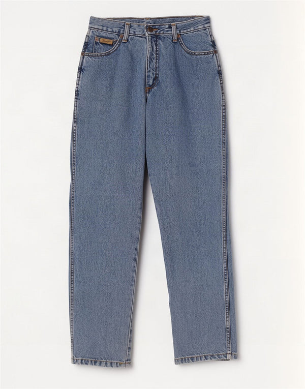 Wrangler Womens Lucy Straight Jeans US 10 Grande W30 L30 Azul Algodão
