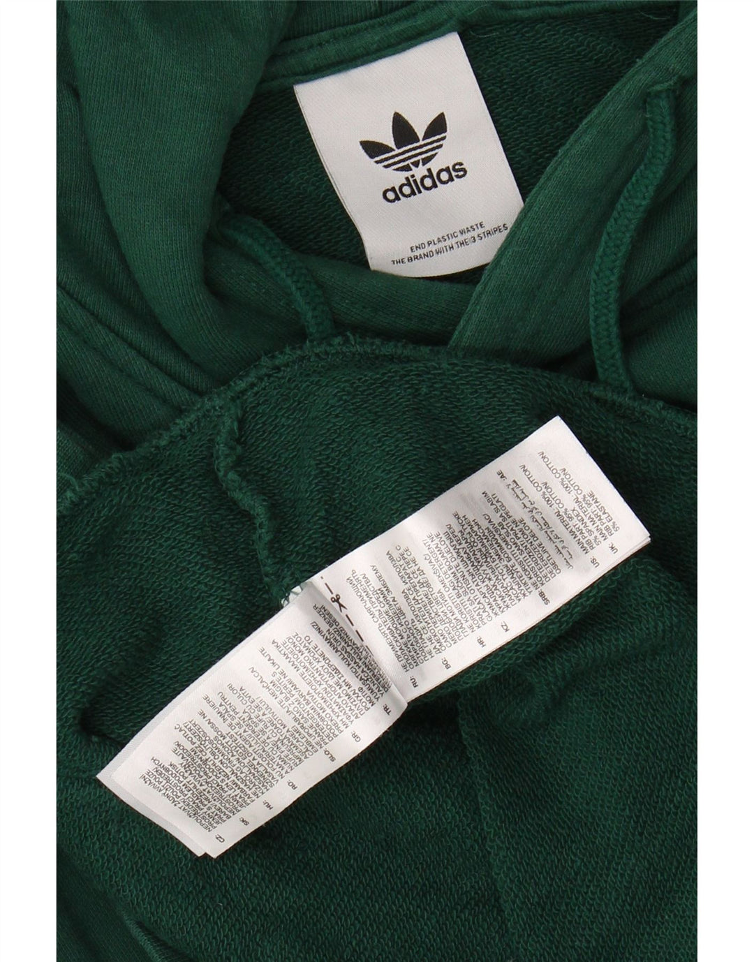 ADIDAS Mens Graphic Hoodie Jumper Médio Algodão Verde