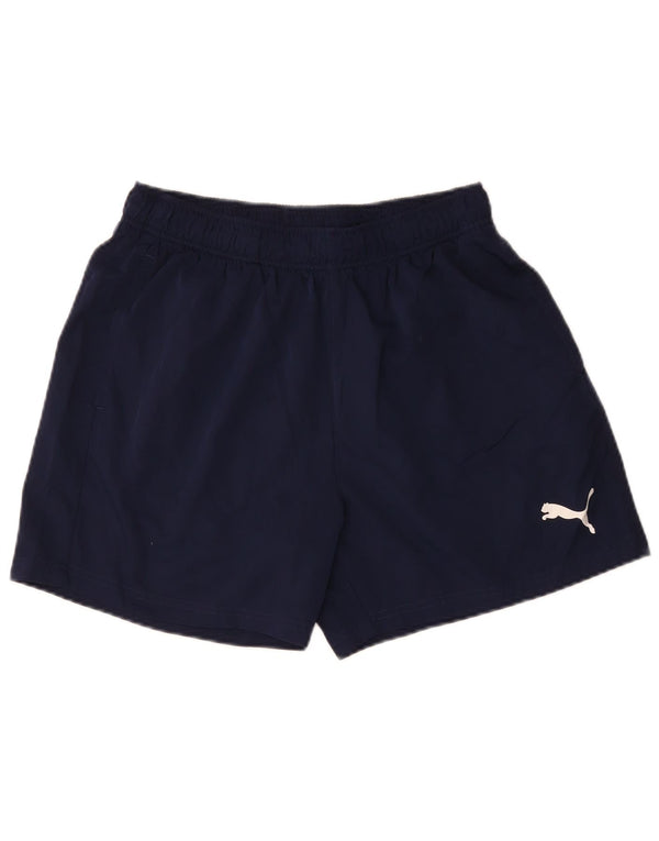 Shorts esportivos masculinos Puma grandes poliéster azul marinho