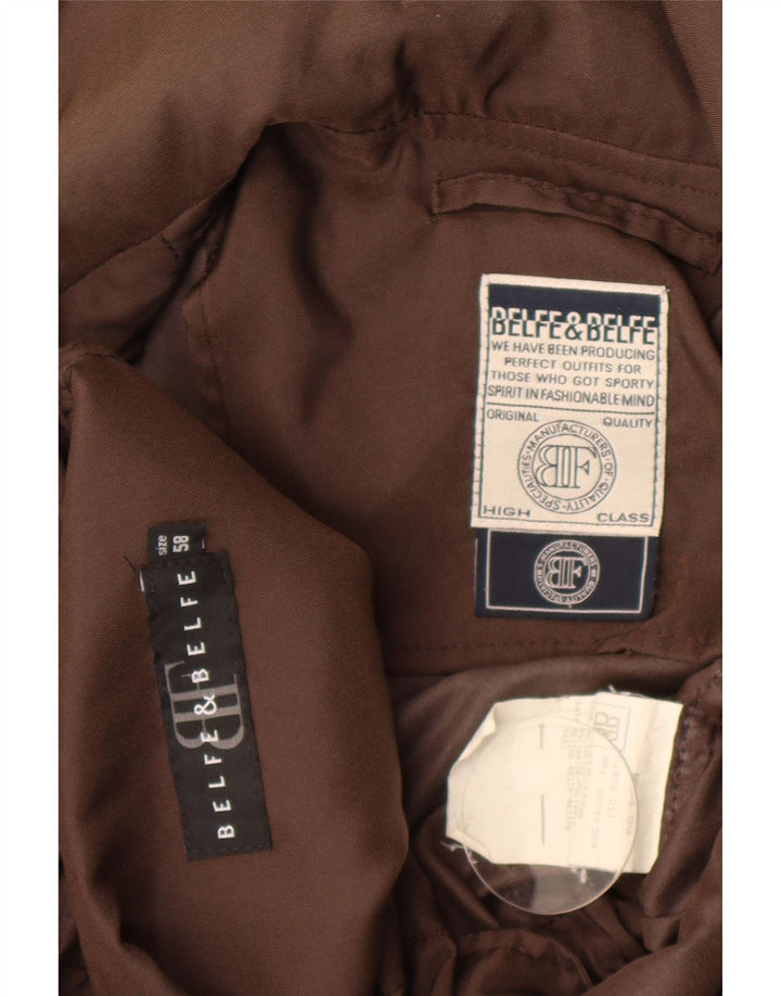 Jaqueta Parka masculina com capuz Belfe & Belfe IT 58 4XL marrom poliamida