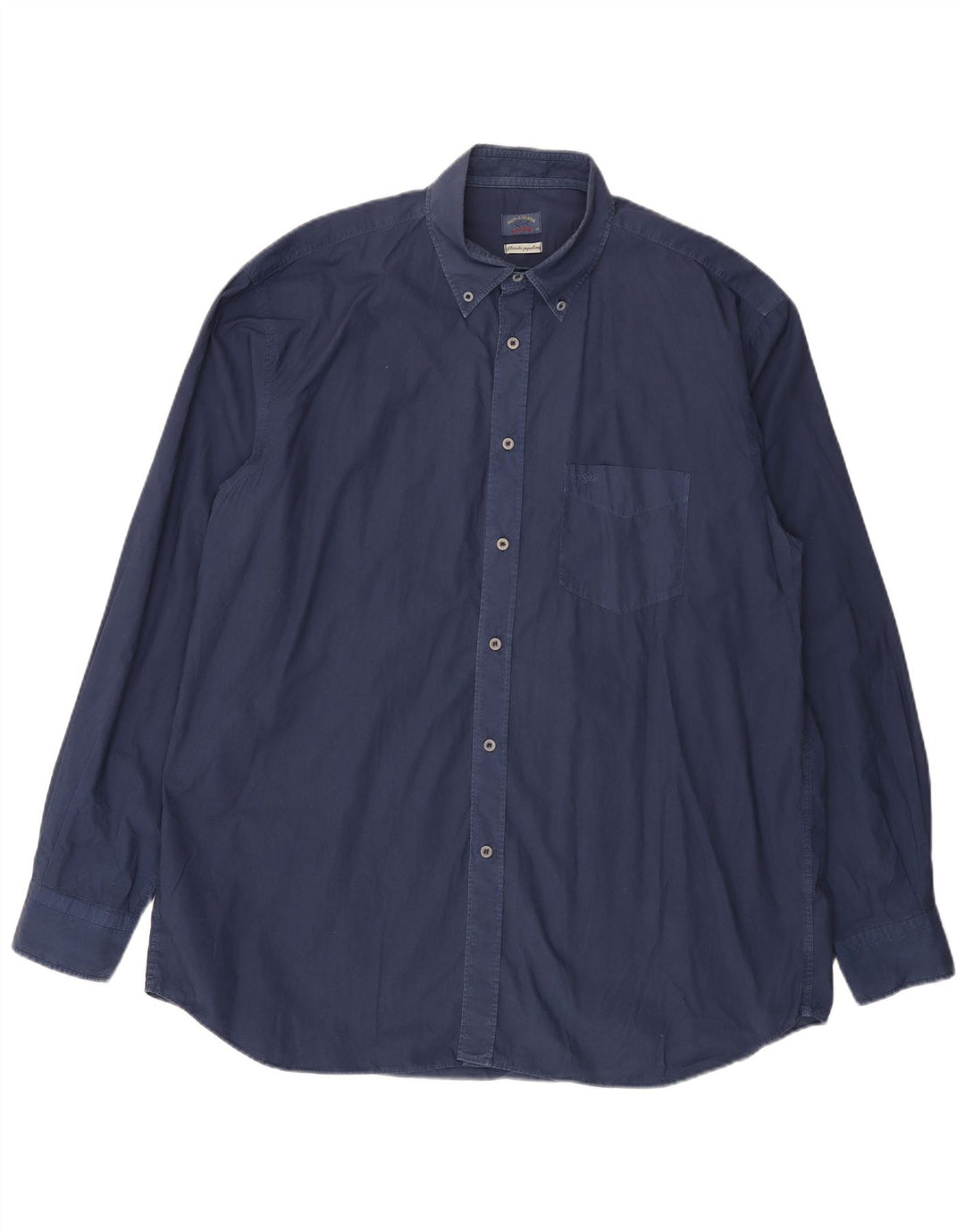 Camisa masculina PAUL & SHARK tamanho 46 2XL azul marinho