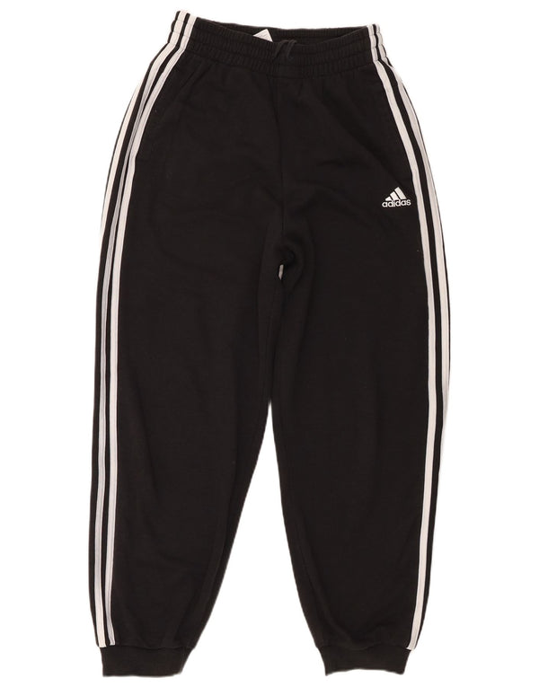 ADIDAS Womens Tracksuit Trousers Joggers UK 8/10 Small  Black Cotton