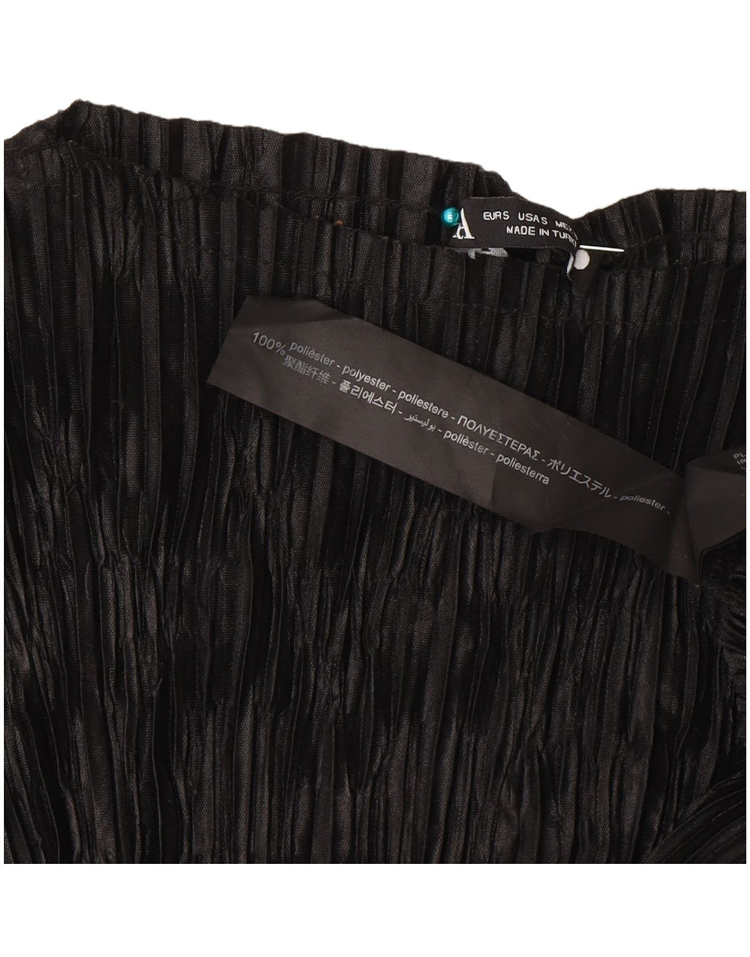 Blusa feminina Zara Top UK 10 poliéster listrado preto pequeno