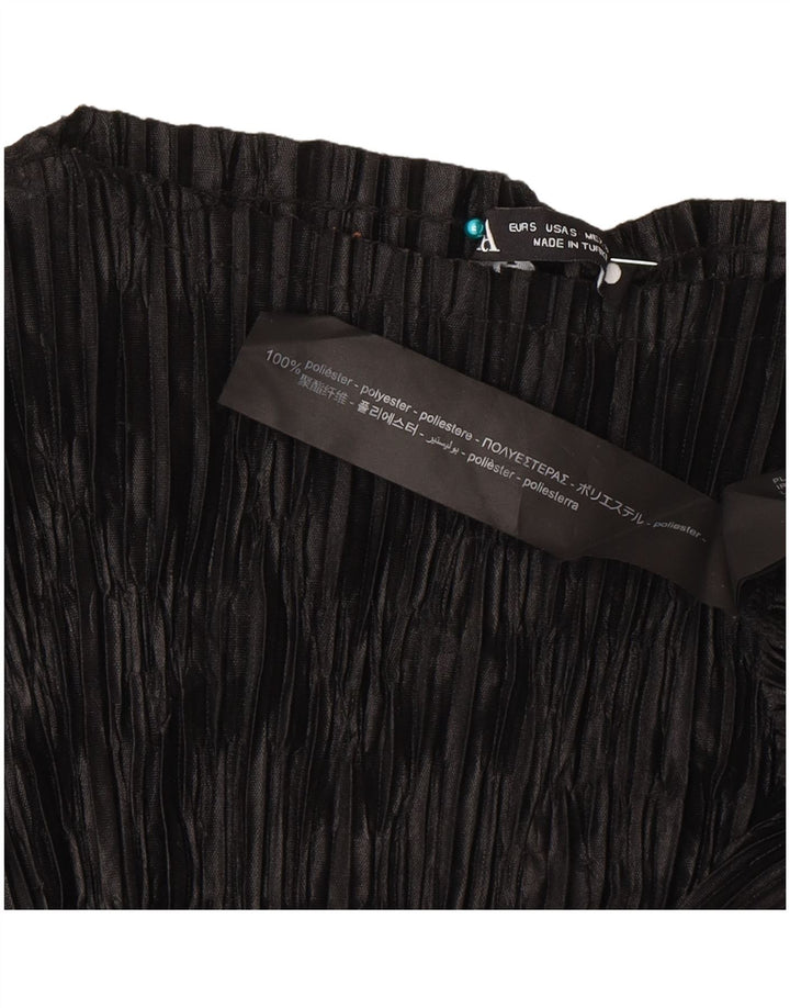 Blusa feminina Zara Top UK 10 poliéster listrado preto pequeno