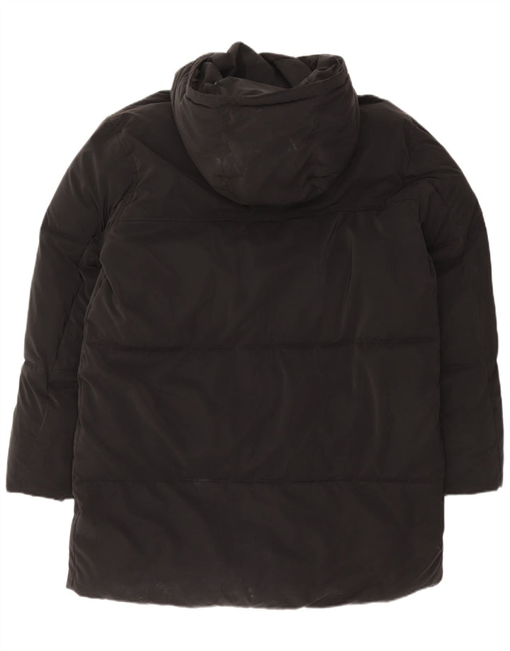 Casaco acolchoado com capuz masculino Zara UK 38 médio preto