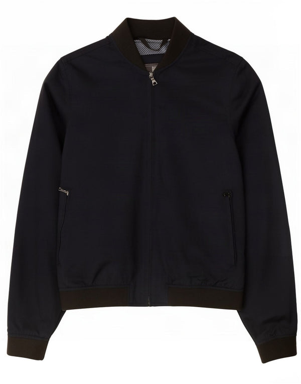 Jaqueta bomber masculina Marks & Spencer Reino Unido 36 pequeno bloco colorido azul marinho