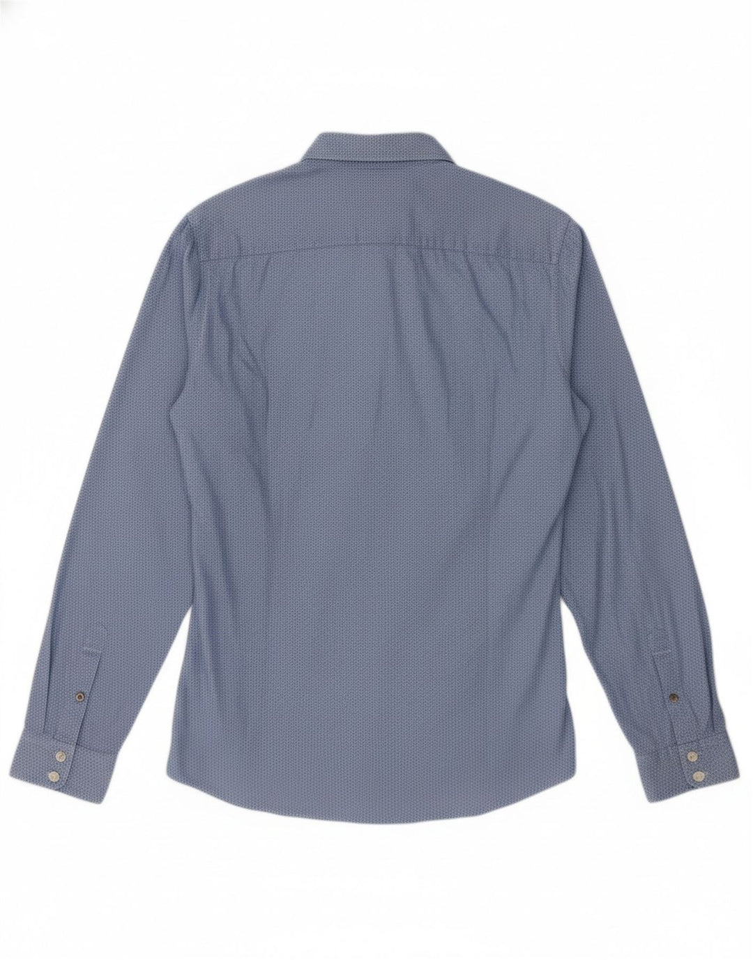 Camisa masculina GUESS UK 40 algodão geométrico azul médio