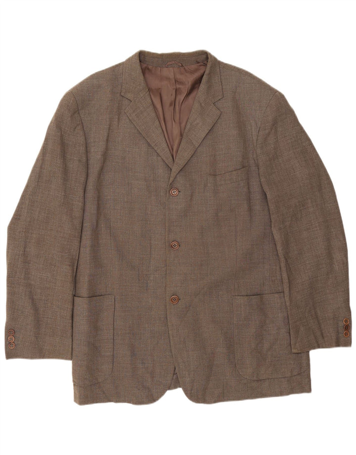 Jaqueta blazer masculina Massimo Dutti com 3 botões UE 46 pequena lã cinza