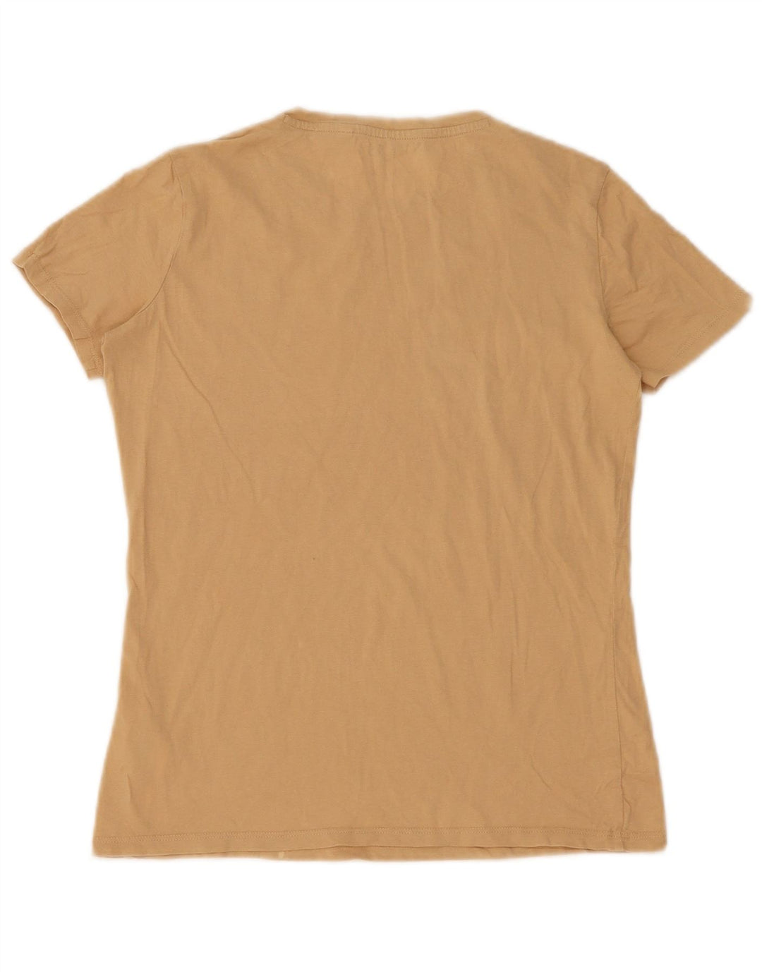 Camiseta feminina Guess UK 12 algodão bege médio