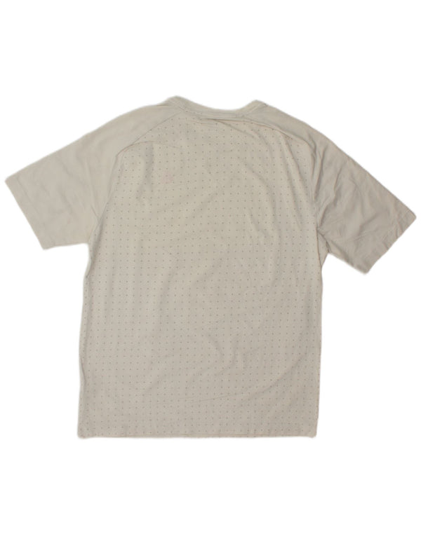 Camiseta masculina Nike Top médio algodão manchado branco