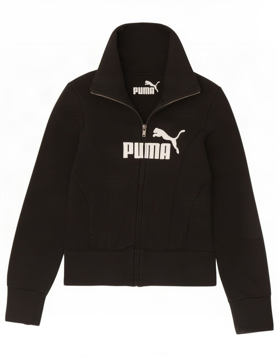 Puma Womens Graphic Tracksuit Top Jacket UK 8 Pequeno Preto