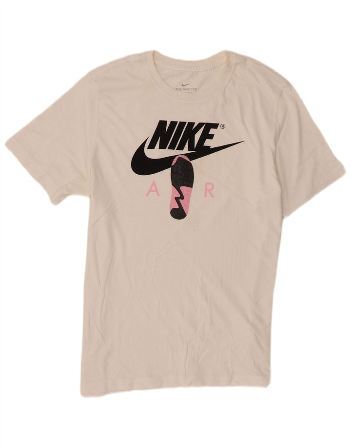 Camiseta gráfica masculina Nike grande algodão branco