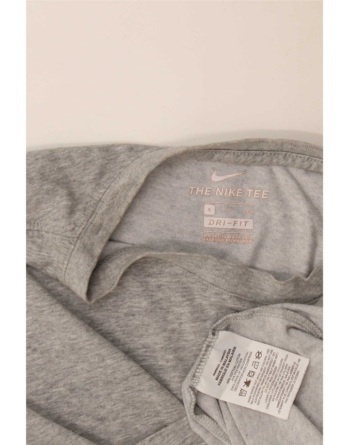 Camiseta Nike Masculina Dri Fit Top Pequeno Algodão Cinza