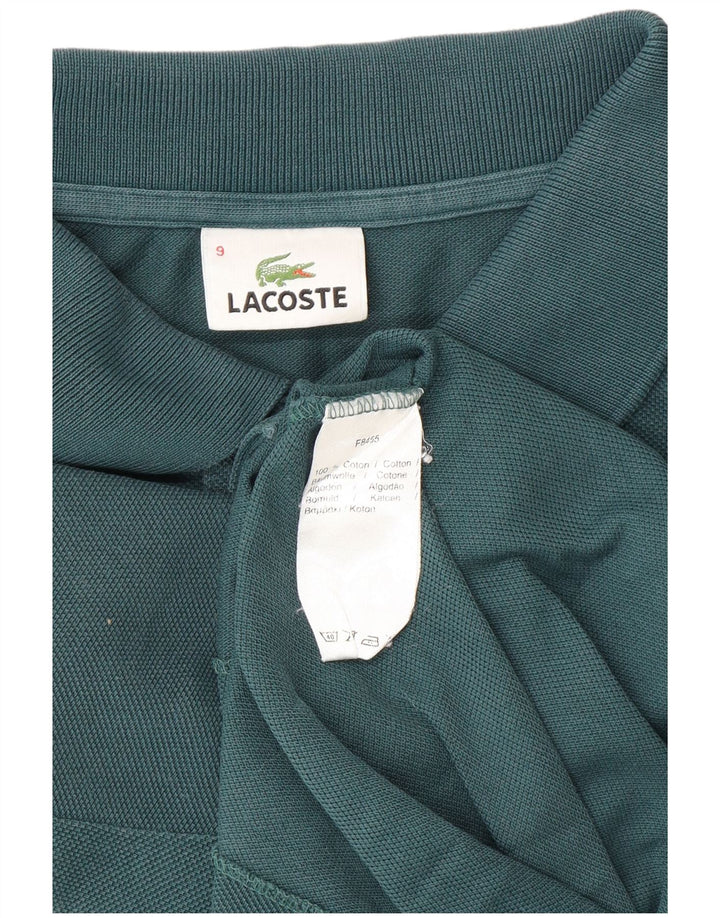 Camisa polo masculina LACOSTE tamanho 9 4XL algodão verde